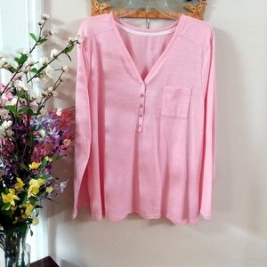 Cuddl Duds Pink Fleece Top